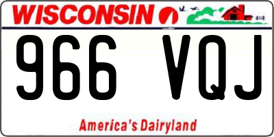WI license plate 966VQJ