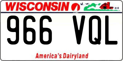 WI license plate 966VQL