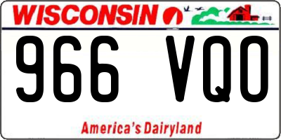 WI license plate 966VQO