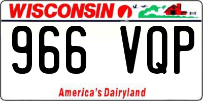 WI license plate 966VQP