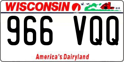 WI license plate 966VQQ