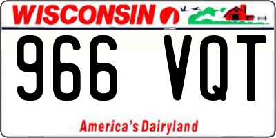 WI license plate 966VQT