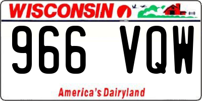 WI license plate 966VQW