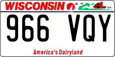 WI license plate 966VQY