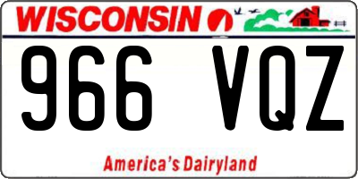 WI license plate 966VQZ