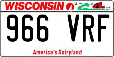 WI license plate 966VRF