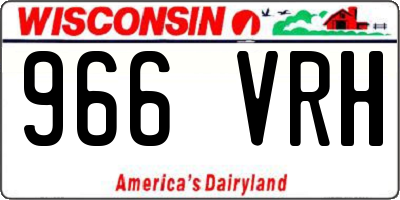 WI license plate 966VRH
