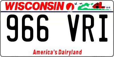 WI license plate 966VRI