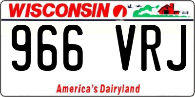 WI license plate 966VRJ