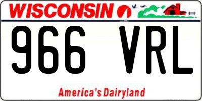 WI license plate 966VRL