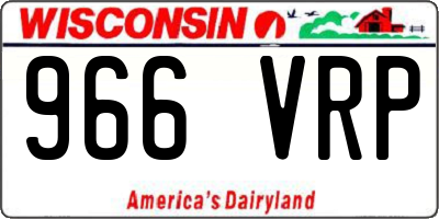 WI license plate 966VRP