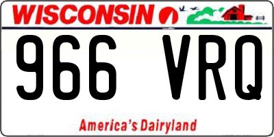 WI license plate 966VRQ