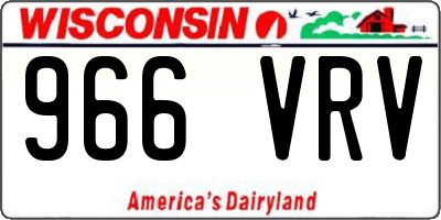 WI license plate 966VRV