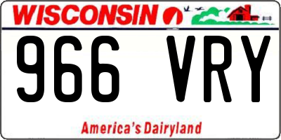 WI license plate 966VRY