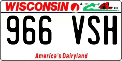 WI license plate 966VSH