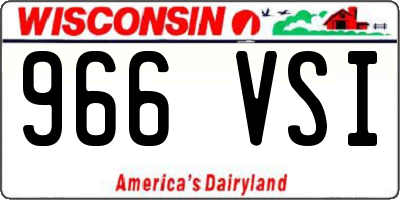 WI license plate 966VSI