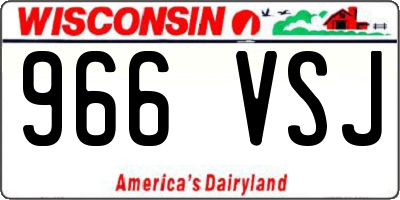 WI license plate 966VSJ