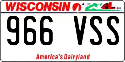 WI license plate 966VSS