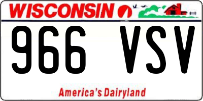 WI license plate 966VSV