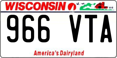 WI license plate 966VTA