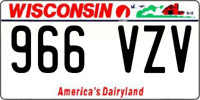 WI license plate 966VZV