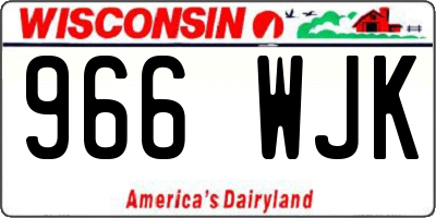 WI license plate 966WJK