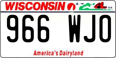 WI license plate 966WJO