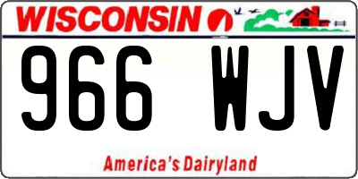 WI license plate 966WJV