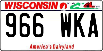WI license plate 966WKA