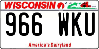 WI license plate 966WKU