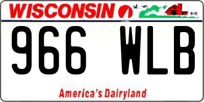 WI license plate 966WLB
