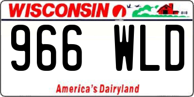 WI license plate 966WLD
