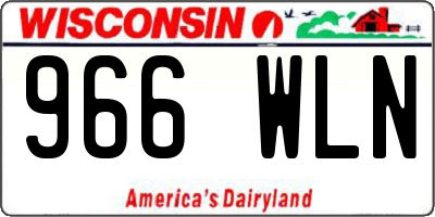 WI license plate 966WLN