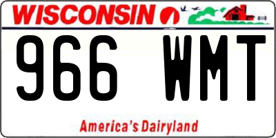 WI license plate 966WMT