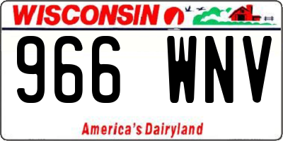 WI license plate 966WNV