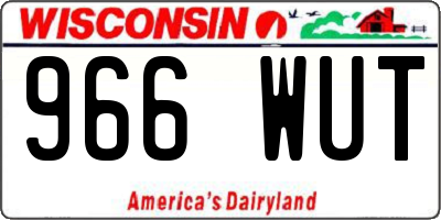 WI license plate 966WUT