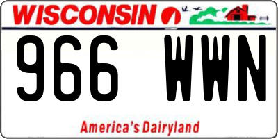 WI license plate 966WWN