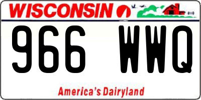 WI license plate 966WWQ