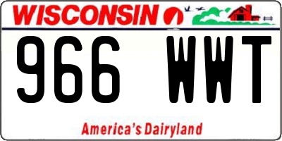 WI license plate 966WWT