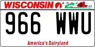 WI license plate 966WWU