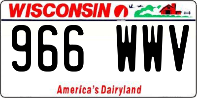 WI license plate 966WWV
