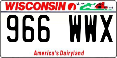 WI license plate 966WWX