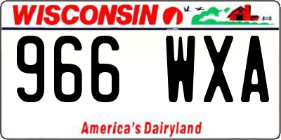 WI license plate 966WXA