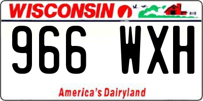 WI license plate 966WXH