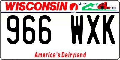 WI license plate 966WXK