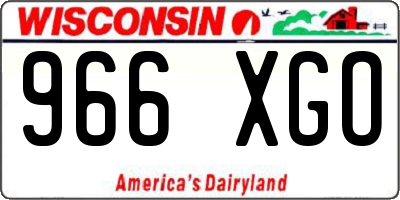 WI license plate 966XGO