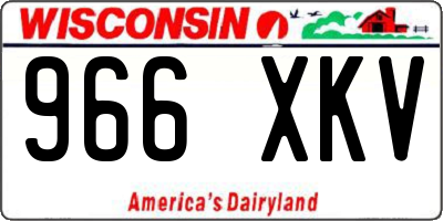 WI license plate 966XKV