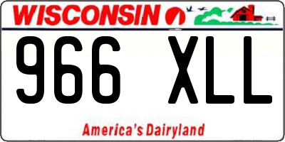 WI license plate 966XLL