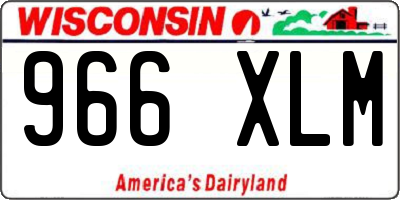 WI license plate 966XLM