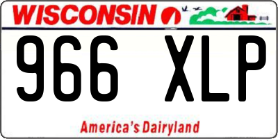 WI license plate 966XLP